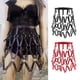 thumbnail image 3 of Cinturón de de Arnés de Cuerpo de material cuero Punk para Mujer con Cadena de Metal - negro, talla inconfundible 黑色 Yinane Falda del arnés del cuerpo de las mujeres, 3 of 8