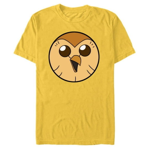 Disney Channel The Owl House Hooty - Short Sleeve Blended T-Shirt for Adults - Customized-Yellow