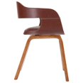 thumbnail image 3 of Silla de comedor VidaXL elegante con reposabrazos de piel sintética marrón, 3 of 5