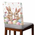 thumbnail image 2 of Spring Bunny Easter Chair Back Covers, Removable Chair Covers for Dining Chairs Set of 8, Washable Chairs Slipcovers Back Seat Protector for Wedding Party 19"x20", 2 of 9