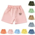thumbnail image 4 of Tkrady Toddlers Shorts for Girls Spring Summer New Solid Fashion Casual Pants, Sizes 0-4 Years, 4 of 5