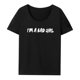 thumbnail image 1 of Camiseta de mujer con cuello redondo, camisetas de verano a la moda para el trabajo, regalo del día de San Valentín L, 1 of 9
