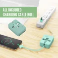 thumbnail image 2 of Cable de carga retráctil 3 en 1 USB tipo C Micro USB powerbank para iPhone Samsung Xiaomi con soporte de teléfono Cable de datos de cargador 3 en 1 brillar Hogar, 2 of 5