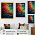 thumbnail image 4 of DESIGN ART Designart "Rainbow Colored Waves Ii" Modern Waves Canvas Art Print 24 in. wide x 32 in. high, 4 of 5