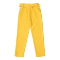 thumbnail image 4 of Lroveb Dress Pants for Women, High Waisted Straight Leg Spring Summer Solid Printed Casual Wide Cotton Linen Explosion Loose Trousers Female Yellow, 4 of 9