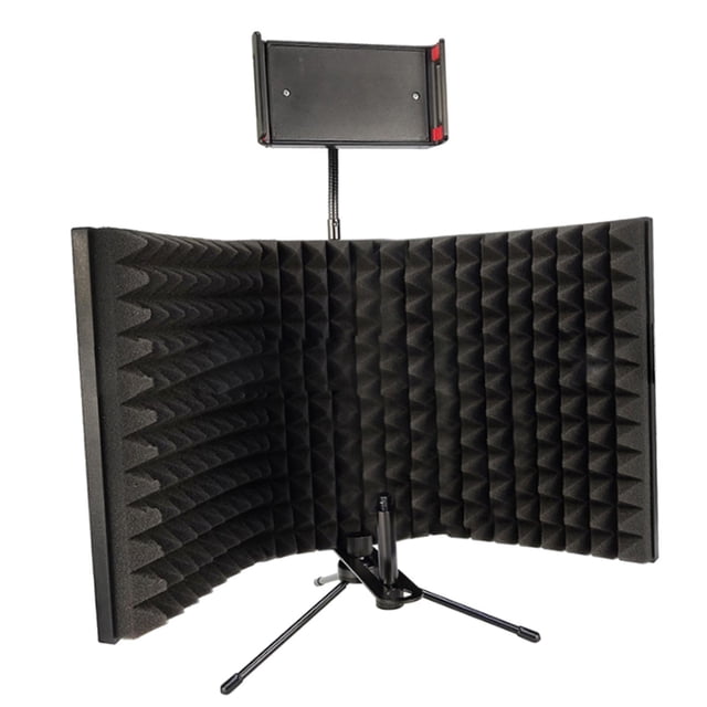 Escudo De Aislamiento De Micrófono Con Soporte Para Teléfono Grabación De Estudio Para Live Home Stationary Sunnimix escudo de aislamiento