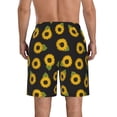 thumbnail image 3 of Kdxio Sunflowers Pattern Mens Casual Shorts - Drawstring Summer Beach Sports Shorts for Men, 3 of 9