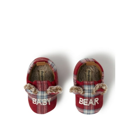 

Dearfoams Baby Bear Red Plaid Scuff Slippers