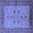 thumbnail image 1 of Ahgly Company Indoor Square Oriental Blue Traditional Area Rugs, 3' Square, 1 of 4