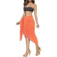 thumbnail image 5 of HAPPY BAY Women's Casual Swimwear Beach Sarong Wrap Pareo S-M Fire, Plain, 5 of 5