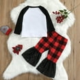 thumbnail image 3 of Gupgi Girls Christmas Outfits, Snowman Tops + Sequined Bell-Bottom Pants, 3 of 7