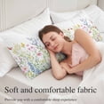 thumbnail image 5 of Spring Floral Body Pillow Covers 20"x60", Colorful Watercolor Botanical Summer Soft Brushed Microfiber Breathable Throw Pillow Covers, Pillowcase with Zipper for Couch Sofa Bedroom Living Room, 5 of 9