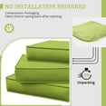 thumbnail image 7 of Kimunuk 14 Piece Outdoor Furniture Replacement Cushions, Fits 6-Seat Sectional Rattan Conversation Set, 4" Patio Water-Resistant Replacement Sofa Cushions, Liner&Cover, Grass Green, 7 of 7