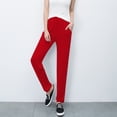 thumbnail image 4 of CQONEPT Womens Harem Pants with Pockets Drawstring Yoga Pants Lightweight Slimming Workouts Trousers with Pockets Red M, 4 of 5