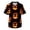 AFG32-Earthy Yellow, variant on Scrubs For Men Halloween Scrub Tops Pumpkin Bat Fun Print Nurse Shirt Funny V-Neck Short Sleeve Workwear Uniforms With Pockets Holiday Dark Gray S