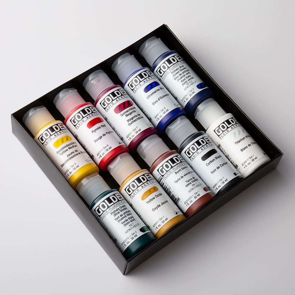 Golden Fluid Acrylics Carbon Black 4 oz bottle Walmart