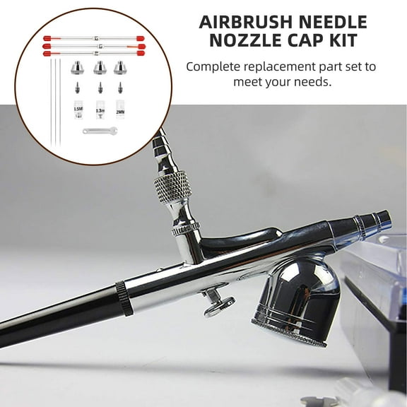Kesenlong Airbrush Nozzle 1 Set/10PCS Airbrush Needle and Nozzle Replacement Airbrush Repair Supply