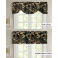 thumbnail image 4 of Tie Up Valance Curtain for Kitchen,Abstract Camouflages Texture Rod Pocket Short Curtains Adjustable Tie-Up Shade Valances,Retro Camo Pattern Window Treatment for Bathroom Living Room Bedroom, 4 of 8