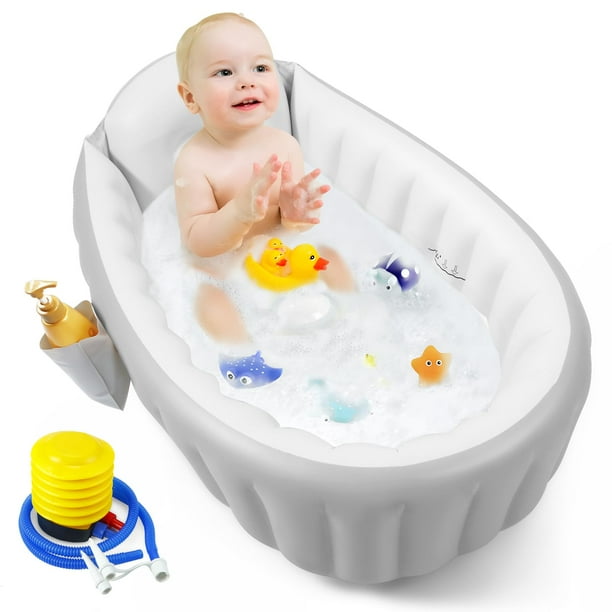 Bañera inflable para bebés PandaEar para niños pequeños de 6 a 12 meses