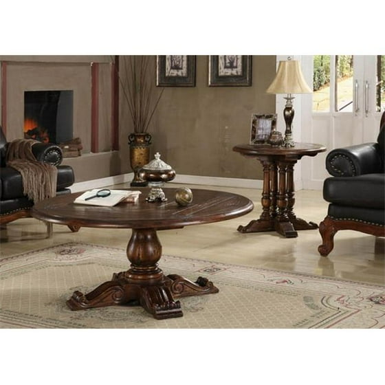 Eastern Legends 65312 Burgundy 48 In Round Coffee Table 20 75 X 48 X 48 In