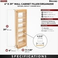 thumbnail image 3 of Rev-A-Shelf Pullout Wall Filler Cabinet Wooden Organizer, 39" Hgt, 432-WF39-6C, 3 of 10