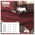 thumbnail image 3 of Lodge Quilt Set - Lightweight, Soft, All-Season - 3-Piece Reversible Rustic Bedding Set (King / California King, Hemlock Red / Brown), 3 of 6