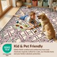thumbnail image 4 of Design&I 8'x10' Washable Area Rug Snag-Free Coquette Vintage Rosette Border Ribbon Lattice Delicate Pink Flowing Dynamic for Dining Room, Large Office, Lounge, 4 of 7