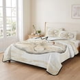 thumbnail image 2 of Full Quilt Set 78''x90'', Sand Dollar Coastal Lightweight Summer Bedspread Coverlet Set with 2 Pillow Shams, Summer Beach Beige Ocean Breathable All Season Quilt Bedding for Bedroom/Guest Room, 2 of 9