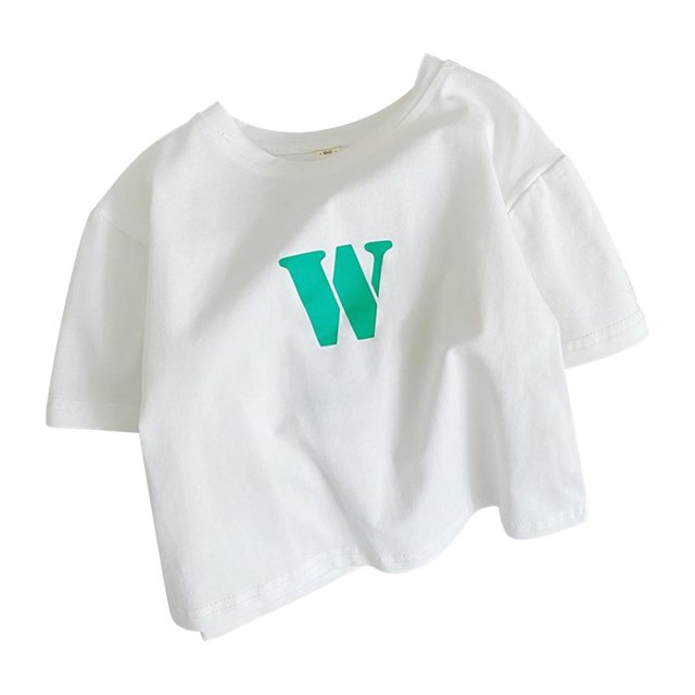 Gibobby Playera Térmica Ligera Camiseta sin mangas con letras informales holgadas para niños pequeños, bebés, niños y niñas, Top Cool(Blanco, 5-6 Años)