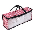 thumbnail image 3 of Storage Bag, Dustproof Comfortable Handle Clothes Storage Bag  For Books For Shoes Red Plaid, 3 of 8