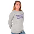thumbnail image 3 of Mermaids Have All The Fun Cute Beach Women's Long Sleeve T Shirt Brisco Brands M, 3 of 6