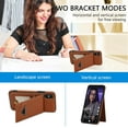 thumbnail image 4 of Phone Case for iPhone Xs Max Wallet Cover with Tempered Glass Screen Protector and RFID Slim Credit Card Holder Slot Stand Cell i X XR Xsmax 10x SX Xmax 10xs 10s 10 Plus Xmaxs Women Men Brown, 4 of 11