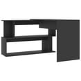 thumbnail image 3 of vidaXL Bureau d'Angle Gris 200x50x76 cm Bois Manufacturé, 3 of 4