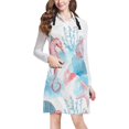 thumbnail image 1 of HATIART Nautical Pattern with Sea Shells Sea Horse Corals Fish Unisex Adjustable Bib Apron with Pockets for Women Men Girls Chef for Cooking Baking Gardening Crafting, 1 of 2