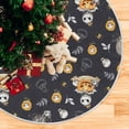 thumbnail image 3 of FMSHPON Halloween Skulls Pumpkin Xmas Christmas Tree Skirt Stand Mat for Holiday Party Decoration Indoor Outdoor 48 inches, 3 of 6