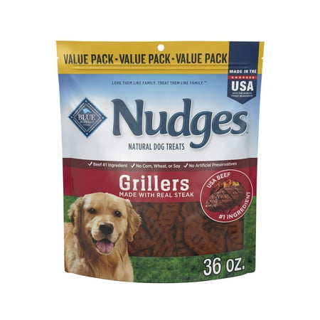 Blue Buffalo Nudges Grillers Natural Dog Treats Steak 36-oz. Bag
