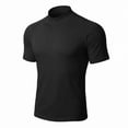 thumbnail image 4 of Mens Shirts Short Sleeve, Compression Shirt Men Mock Turtleneck Short Sleeve Athletic Workout Muscle Tee Shirts Summer Gym Running Undershirts, 4 of 5