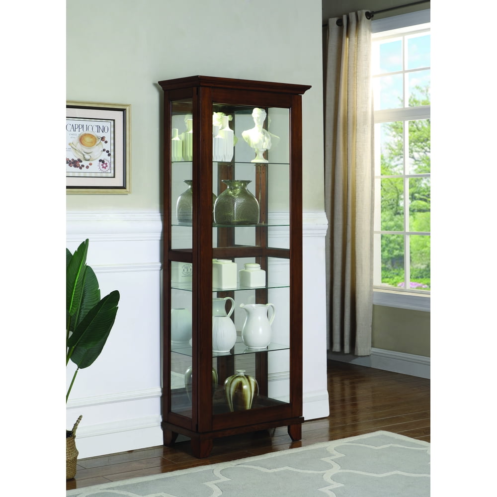 Coaster Company 5 Tiered Curio Warm Brown Finish