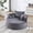 Gray, variant on Leumius 55'' Oversized Round Chaise Longue Chair,Upholstered Polyester Single Cloud Circle Sofa Chair with Deep Seat,Fluffy Modern Sleeper Sofa Bed for Reading,Living Room,Bedroom,