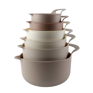 Cook with Color 6-Piece Batter Bowl Set – Measuring, Mixing & Dishwasher Safe