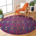 thumbnail image 3 of SAFAVIEH Monaco Flannery Geometric Area Rug, Pink/Multi, 6'7" x 6'7" Round, 3 of 6