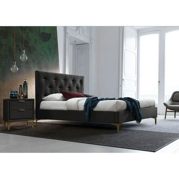 Colton Mid-Century Modern Platfoam Bed Full Size