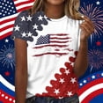 thumbnail image 2 of Pxxlle 250 Anniversary USA T Shirts Women Funny American Flag Graphic Tees Patriotic Short Sleeve Crewneck Tops for Independence Day S, 2 of 6