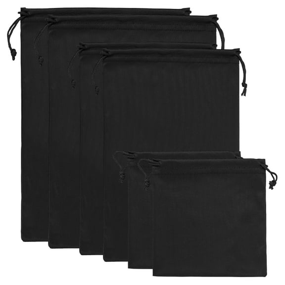 Uxcell Ski Goggle Bag, 6 Pack Microfiber Pouch Protective Storage Case Sleeve, Black
