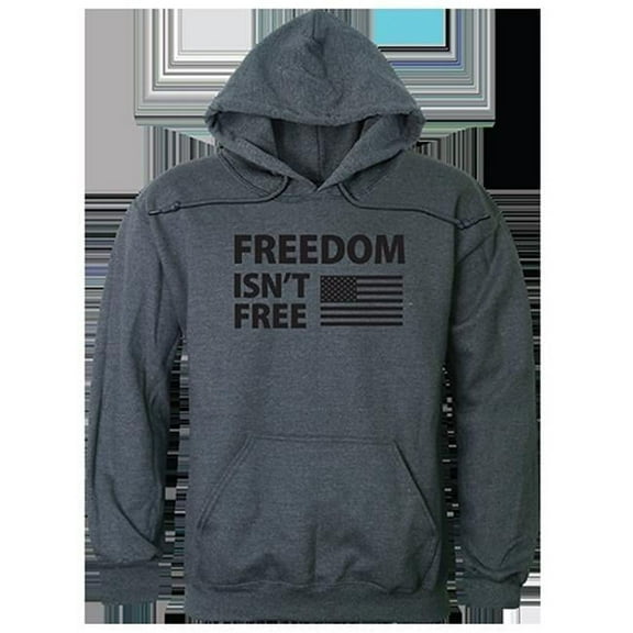 Freedom Isnt Graphic Pullover Sweatshirt, Heather Charcoal - Small