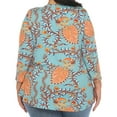 thumbnail image 3 of White Mark Women's Plus Size Vibrant Boho Swing Top, 3 of 6