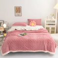 thumbnail image 1 of Mantas gruesas de lana de doble cara para la cama, mantas de invierno cálidas a cuadros para la sala de estar, fundas de lana de Cachemira de cordero suave para el hogar, 1 of 4