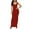 Red, variant on Womens Summer Dresses Casual Skinny Fit Wrap Maxi Dress Solid Shift Dress U Neck Sleeveless Pleated Dress for Ladies Stretch Trendy Clubs Dress Black XXL