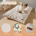 thumbnail image 6 of BYBYME 3-in-1 Kids Bean Bag Bed,Convertible Kids Bean Bag Chair Floor Lounger,Folding Bean bag Bed Lounge Sofa Bed for Kids,Beige, 6 of 8