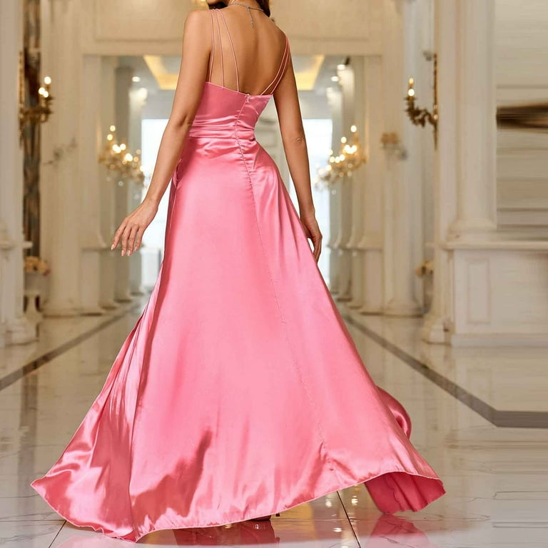 open lace back dress Strappy-Back Long Prom Dress with Plunging V-Neckline Burnt Olive / Large main image 0